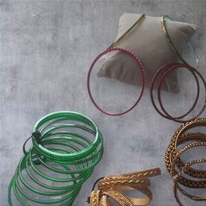 Colorful Indian Bangle Set-25 Size Small 2.4